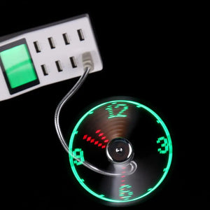 Mini USB Pocket Fan with Clock