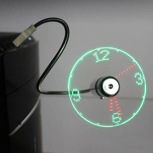 Mini USB Pocket Fan with Clock